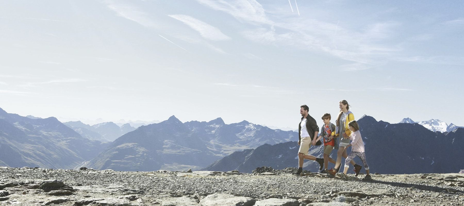 Familie wandern